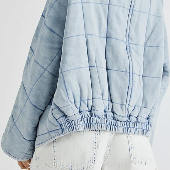 Free People Quilted Dolman Jacket Wavy Waters Brand NEW - Picture 3 of 15
